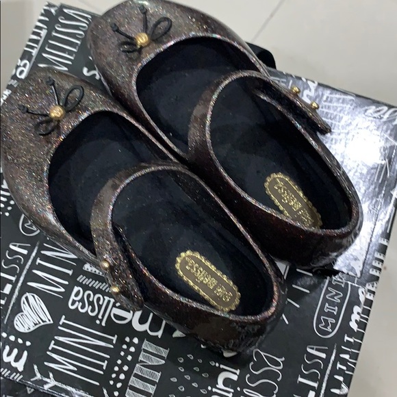 Mini Melissa glitter shoes 8 - Picture 2 of 3
